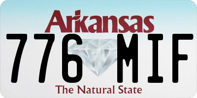 AR license plate 776MIF