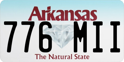 AR license plate 776MII