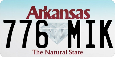 AR license plate 776MIK