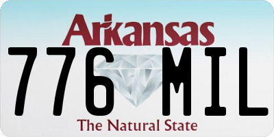 AR license plate 776MIL