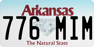 AR license plate 776MIM