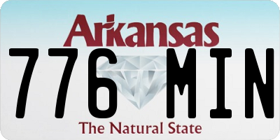 AR license plate 776MIN