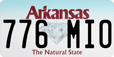 AR license plate 776MIO
