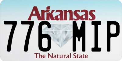 AR license plate 776MIP