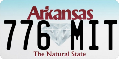 AR license plate 776MIT