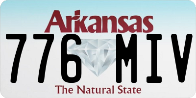 AR license plate 776MIV