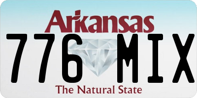 AR license plate 776MIX