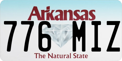AR license plate 776MIZ