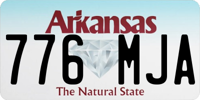 AR license plate 776MJA