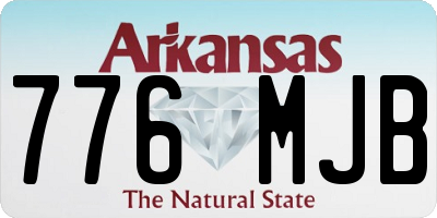 AR license plate 776MJB
