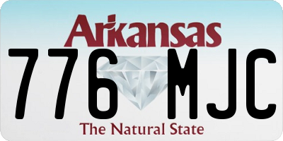 AR license plate 776MJC