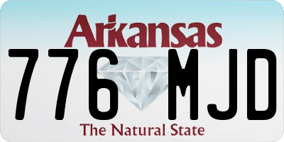 AR license plate 776MJD