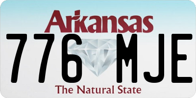 AR license plate 776MJE