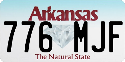 AR license plate 776MJF