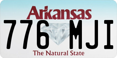 AR license plate 776MJI