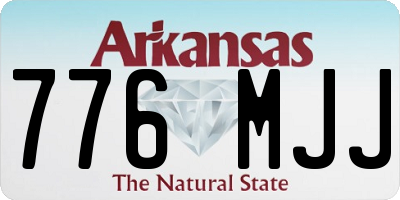 AR license plate 776MJJ
