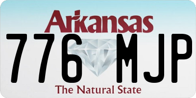 AR license plate 776MJP