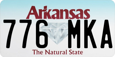 AR license plate 776MKA