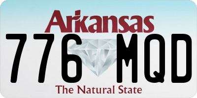 AR license plate 776MQD