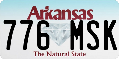 AR license plate 776MSK