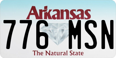 AR license plate 776MSN