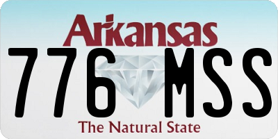 AR license plate 776MSS