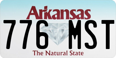 AR license plate 776MST