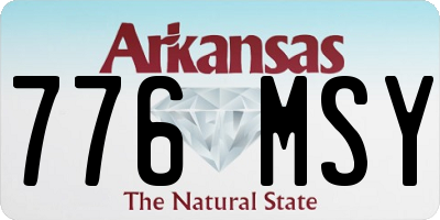 AR license plate 776MSY