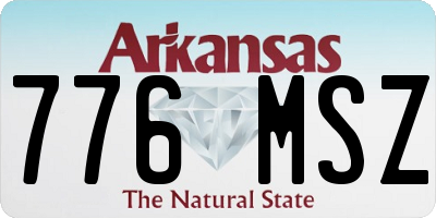 AR license plate 776MSZ