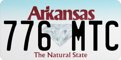AR license plate 776MTC