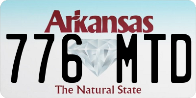AR license plate 776MTD