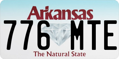 AR license plate 776MTE