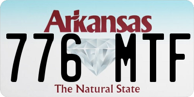 AR license plate 776MTF