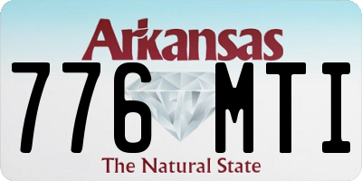 AR license plate 776MTI