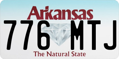 AR license plate 776MTJ