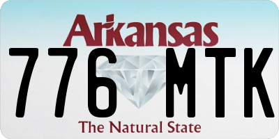 AR license plate 776MTK