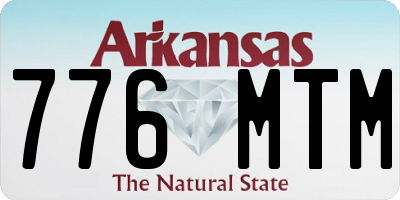 AR license plate 776MTM