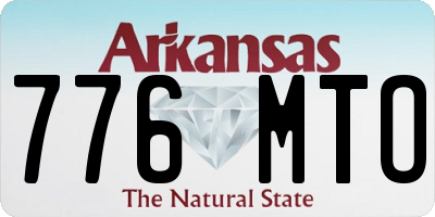 AR license plate 776MTO