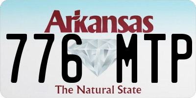 AR license plate 776MTP