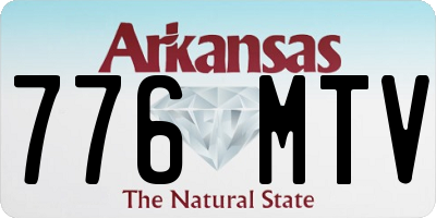 AR license plate 776MTV