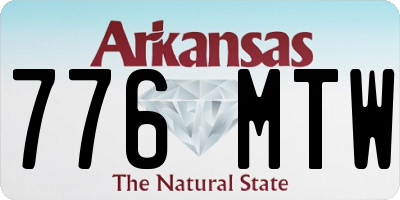 AR license plate 776MTW