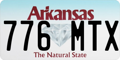 AR license plate 776MTX