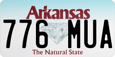 AR license plate 776MUA