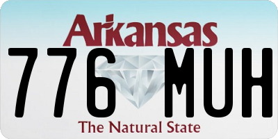 AR license plate 776MUH