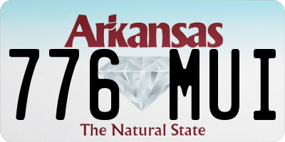 AR license plate 776MUI