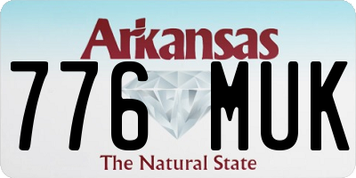 AR license plate 776MUK