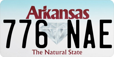 AR license plate 776NAE