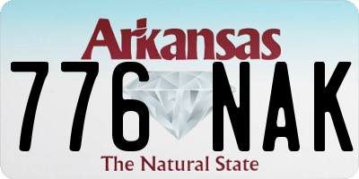 AR license plate 776NAK