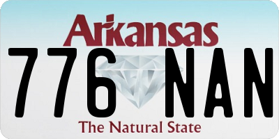 AR license plate 776NAN