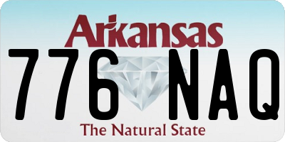 AR license plate 776NAQ